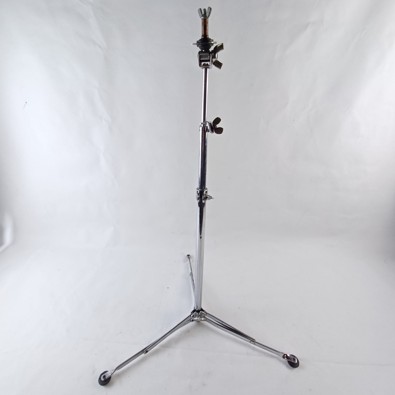 Ludwig Flat-Base 1400 Model Cymbal Stand Vintage 50s-60s Chrome Flush Classic US — main photograph