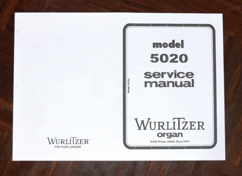 Wurlitzer 5020 Swingin' Rhythm Service manual repair Schematic diagrams Vintage technical manual - Analog Drum Machine image 1
