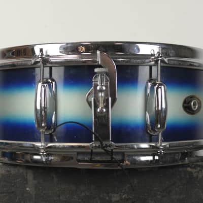 1960s Slingerland 5x14 Blue & Silver Duco Hollywood Ace Snare Drum image 8