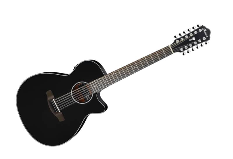 Ibanez AEG5012-BK 12 String Acoustic/Electric, Gloss Black image 1