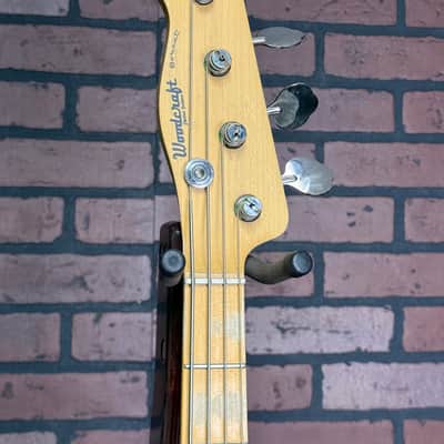 Woodcraft Electric Guitars Retro-Modified Bobcat 4 Relic Sunburst Custom Bass 34" Scale image 4