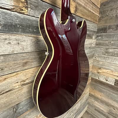 D'Angelico Premier DC Semi-Hollow Double Cutaway with Stop-Bar Tailpiece 2024 - Present - Burnt Red? image 3