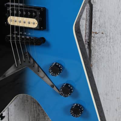 Dean ML 79 Solid Body Electric Guitar Black To Blue Fade Finish image 4