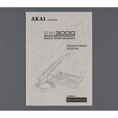 Akai EWI 3000 Operation Manual