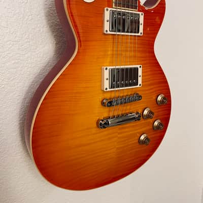 Edwards E-LP-S Les Paul Flamed Maple Top w/Upgrades and Gibson Case 2021 - Cherry Sunburst image 6