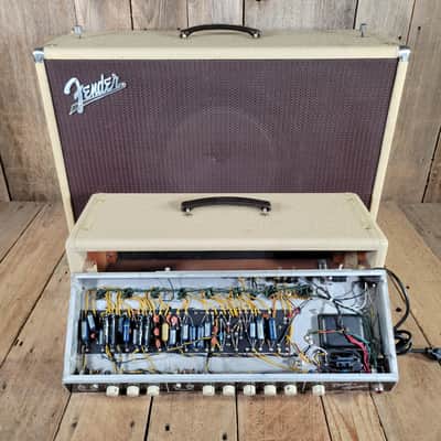 Fender  Bandmaster 6G7 1961 Vintage Amp w/ Tone Ring Cab - White image 17