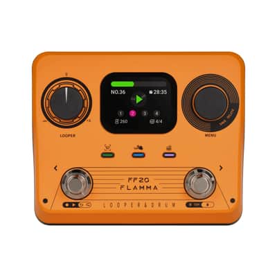 FLAMMA FF20 Dual Footswitch Looper Drum Machine Pedal with EU plug Orange-2025 New image 1