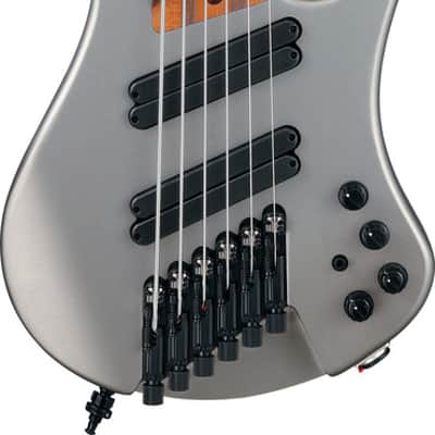 Ibanez EHB Ergonomic Headless Bass 6 String w/Bag Multi Scale - Metallic Gray Matte (EHB1006MSMGM) image 12