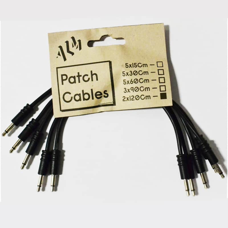 ALM Busy Circuits ALM-PC001x120 Eurorack Patch Cables (2 x 120cm) - Black image 1
