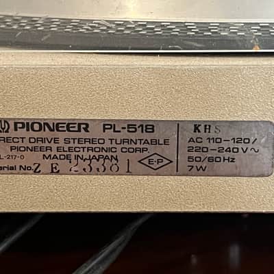 Pioneer PL-518 Mid-70s - Silver image 7