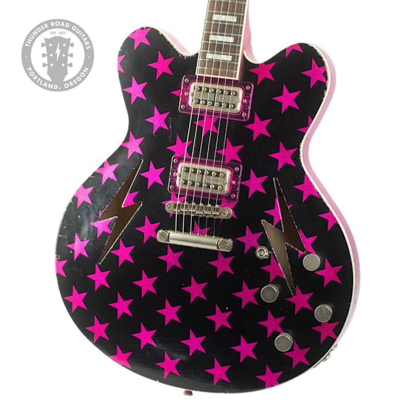 New Rock N Roll Relics Lightning Relic Black & Pink Sparkle Stars #252014 image 1