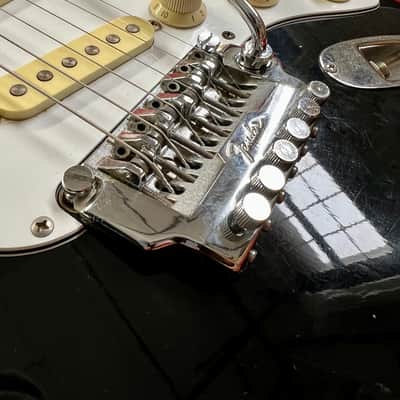 Fender E Serial Contemporary Squier Stratocaster c 1985 Black MIJ Japan strat Floyd rose fujigen image 9