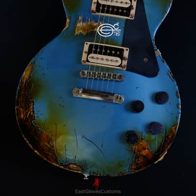 Gibson Les Paul Studio Deluxe II '60s Pelham Blue Aged Relic by East Gloves Customs (Limited Run) image 2
