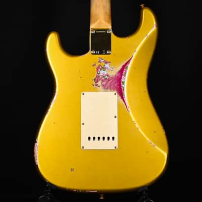 Fender Custom Shop 1962 Stratocaster w/ Gold Hardware Heavy Relic- Frost Gold / Pink Paisley 2024 (R139235) image 2