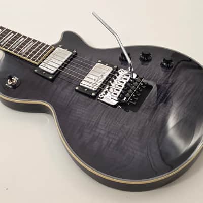 AL-3200MCC-P-27 Agile Special Edition Signature Guitar w/Floyd Rose Chris Poland Black Flame Baritone image 3