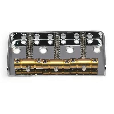 Brass Saddles Telecaster Tele Style Short Fixed Bridge image 1