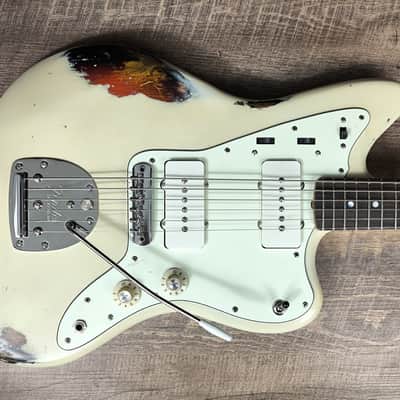 MyDream Partcaster Custom Built - Baryton JM Aged White Over Sunburst Asyllum image 3