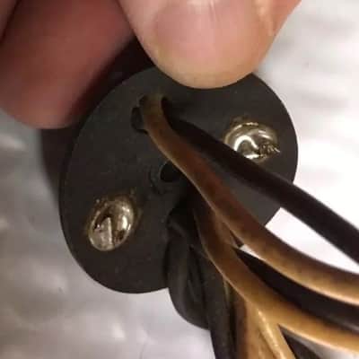 Fender 1950s  black & white Fender Speaker Cord/Cable assembly For Amp(connects to Speakers) image 5