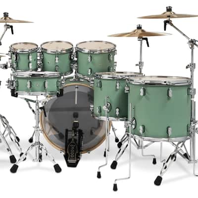 PDP Concept Maple Drum Kit 22-8-10-12-14-16+14in - Satin Seafoam image 2