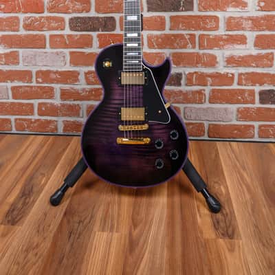 Gibson Custom Shop Les Paul Custom 70th Anniversary Flame Maple Top Purple Widow Burst 2022 w/OHSC image 4
