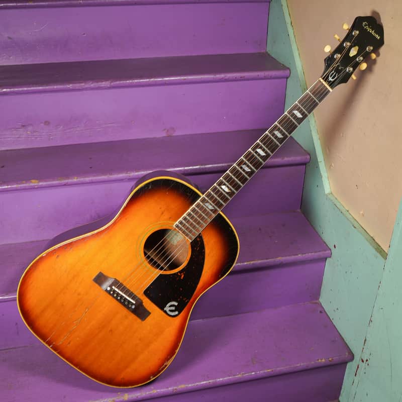 1967 Epiphone FT79 (Gibson) Texan Slope Dreadnought Guitar (VIDEO! Work Done, Ready)