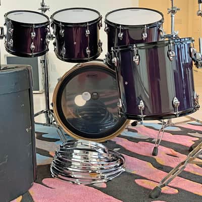Ayotte Custom 5-pc Maple Drum Kit (Ray Era) – 22/16/14/12/10 – Transparent Purple – Delivery Available image 4