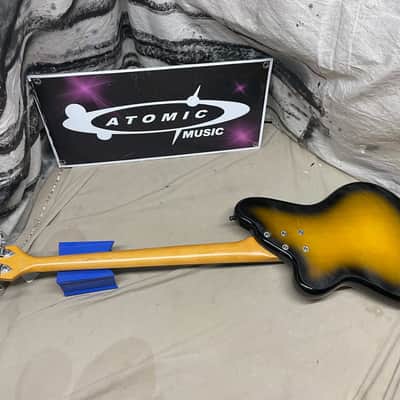 Italia Imola Chambered Semi-Hollow Body 4-String Bass with Case - 34" scale image 12