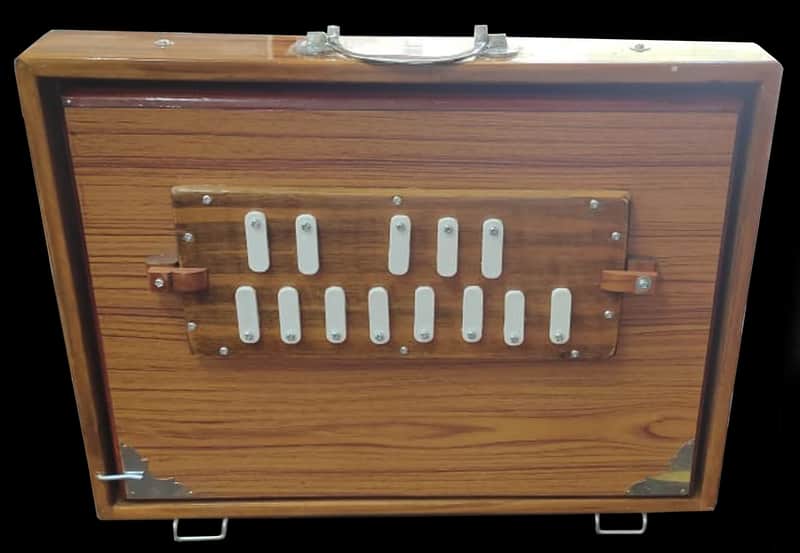 440 Hz Tattva Perfectly-Tuned Full Teakwood Indo-Gaelic SHRUTI BOX / SURPETI. C to C'. 13 Stoppers image 1