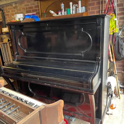 HUGE! RARE  ANTIQUE Bluthner German Upright Grand Piano 1882 Walnut Blüthner image 3
