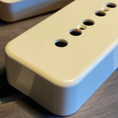 General Vintage Tone  1950 Vintage old Gibson Butyrate p90 cover set Vintage bone  1990 Vintage bone image 3