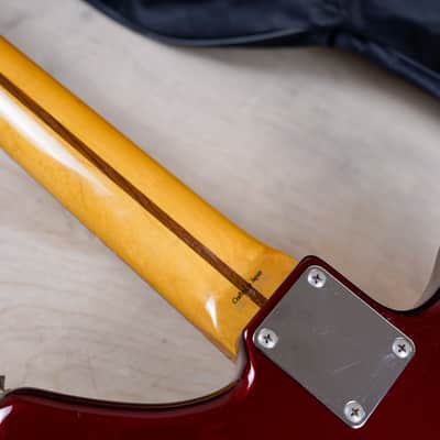 Fender JAB-EQ Left Handed Jaguar Bass CIJ 2008 Old Candy Apple Red w/ Bag image 16