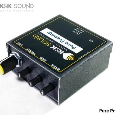 K&K Sound Pure Preamp – External Belt-Clip Preamp with 3-Band EQ for Acoustic Instruments