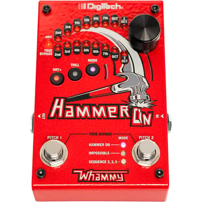DigiTech HammerOn Pitch Octave Effects Pedal Regular Red image 4