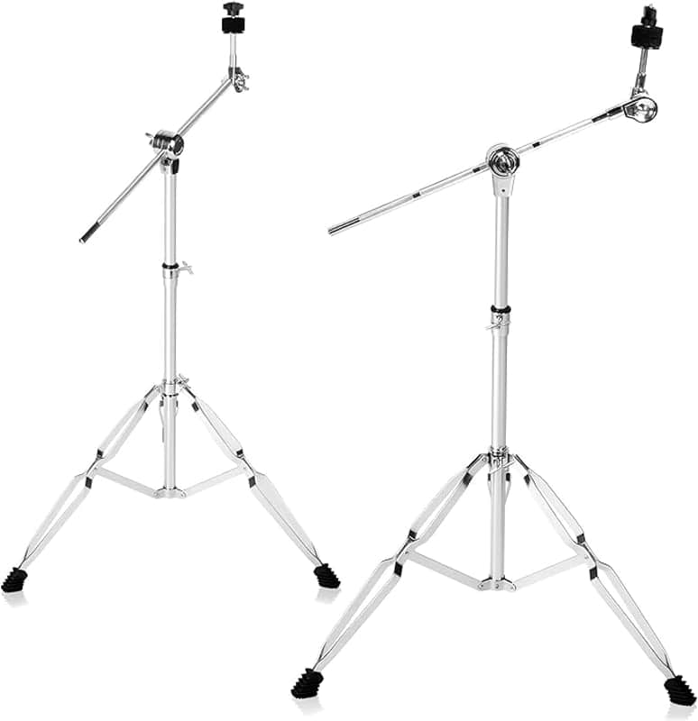 2Pack Standard Cymbal Boom Stand Double Braced Adjustable Cymbal Stand 28"-47.2" for Drum Hardware Percussion Mount Holder Gear Set Drum Hardware Set for Mounting Crash, Ride, Splash Cymbals image 1