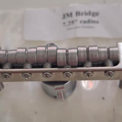 Bensonite 7.25" Radius Jazzmaster Bridge - Nickel Plated Brass image 2