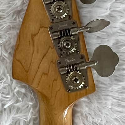 1973 Fender Mustang Competition Bass Burgundy Blue Aged Green w/Fender Gig Bag image 5