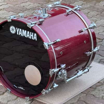 Yamaha 20x18 Maple Custom Absolute bass drum - burgundy sparkle image 16