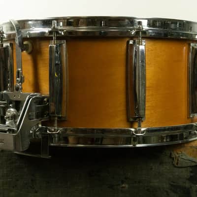 1980s Yamaha Recording Custom 6.5x14 Real Wood Snare Drum SD-065D image 5
