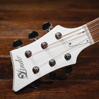 Lindo Left Handed White Dove V2 Electro Acoustic Guitar with Preamp / Tuner / EQ and Padded Gigbag image 6