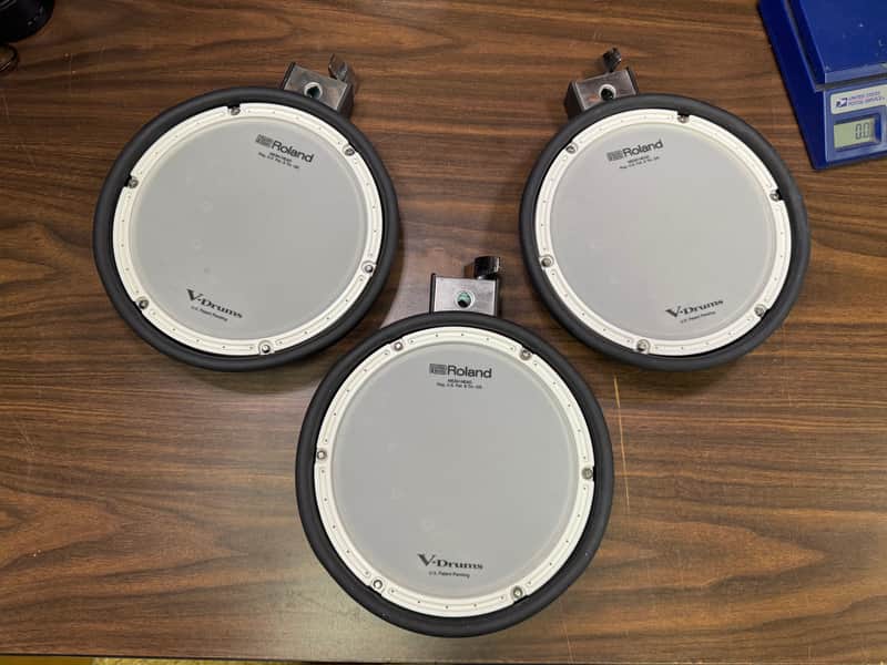 Roland PDX-8 Dual Trigger Mesh Head V-Drum Pad 3 Pack - F9I8746 - Roland OEM image 1