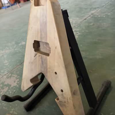 Poplar Wood Guitar Mini Flying V Style Body image 2