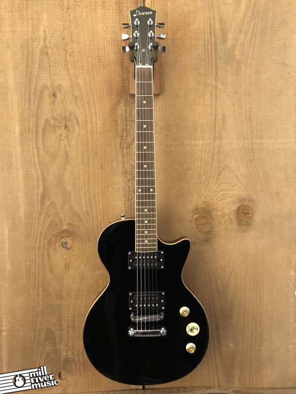 Donner DLP-124 Singlecut Electric Guitar Black w/ Gig Bag & | Reverb