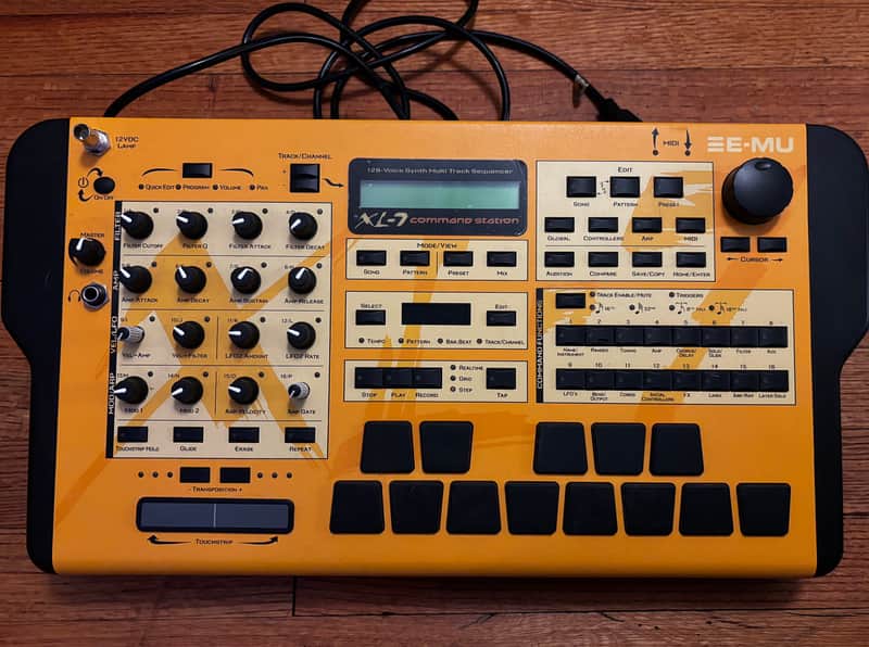 E-MU Systems XL-7 Command Station 128-Voice Synthesizer 2001 - Yellow / Black image 1