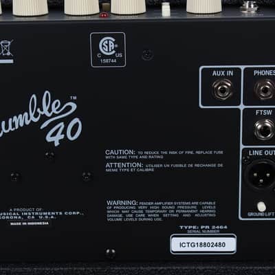 Fender® Rumble 40 Bass Electric Guitar Amplifier 40 Watt 1 x 10 Solid State Amp image 10