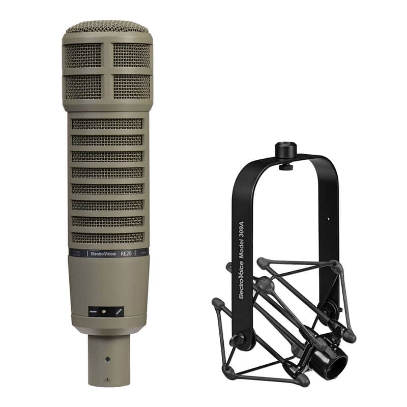 Electro-Voice RE20 Broadcast Announcer Mic (Variable-D) with Electro-Voice 309A Mic Shockmount Bundl image 1