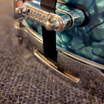 Tama Starclassic Walnut Birch 6.5" x 14" Snare Drum Turquoise Pearl image 10