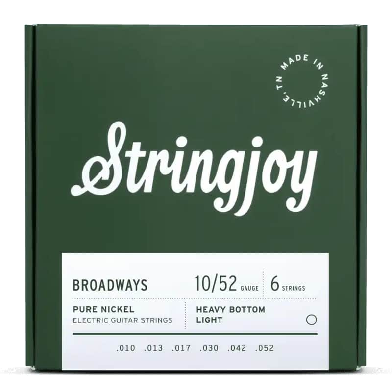 Stringjoy Broadways Pure Nickel Electric Guitar Strings | 10-52 (Heavy Bottom Light) image 1