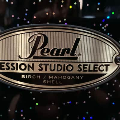 ~NEW~ Pearl STS924XSP/C316 Session Studio Select Birch/Mahogany Hybrid 4-Piece 10/12/16/22 Drum Kit Set in Black Halo Glitter Lacquer image 2