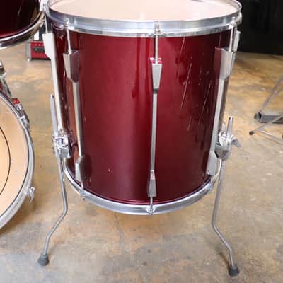 Tama RockStar-DX 4pc Drum Kit Set Maroon 22/16/13/12" image 10