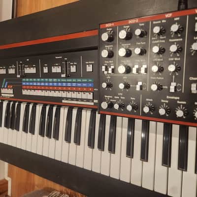 Roland JX-3P 61-Key Programmable Preset Polyphonic Synthesizer with PG-200 Programmer 1983 - 1985 - Black
